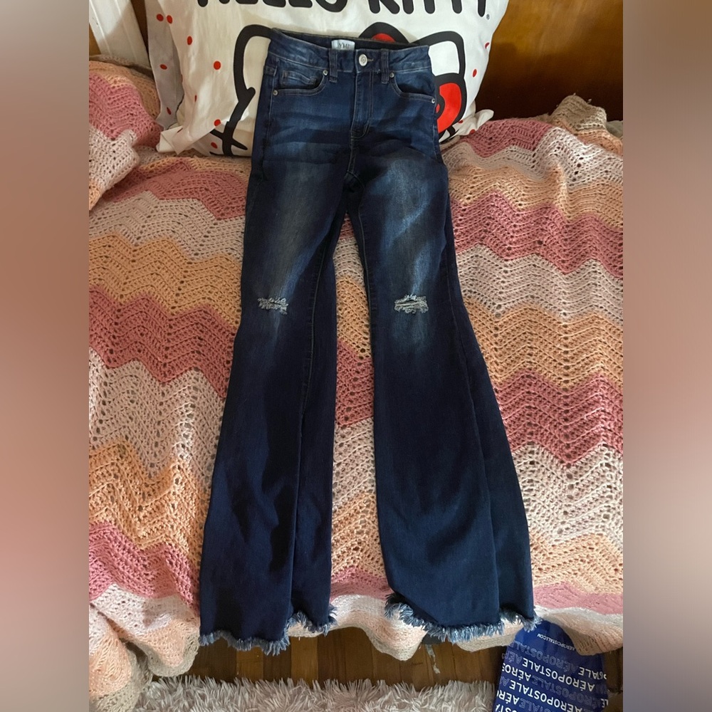 NAVY BLUE FLARED YMI/RUE 21 JEANS